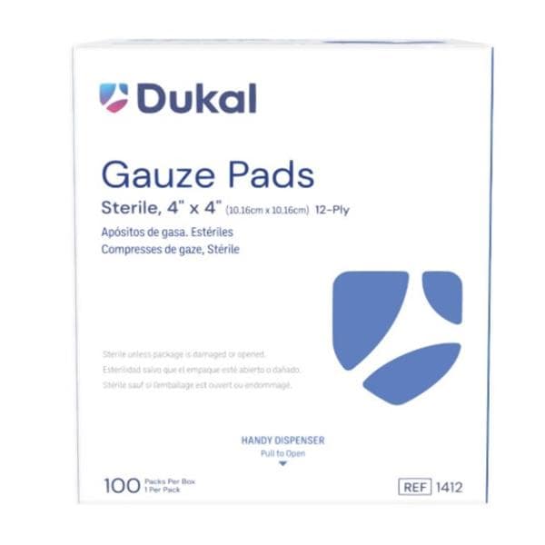 Cotton Gauze Sponge 4x4" 12 Ply Sterile Square