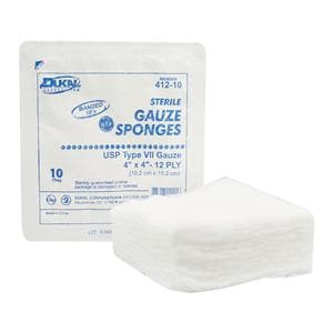 Cotton Gauze Type VII Sponge 4"x4" 12 Ply Sterile