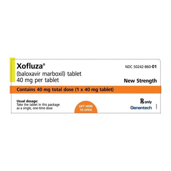 Xofluza Tablets 40mg Blister Pack 1/Cr