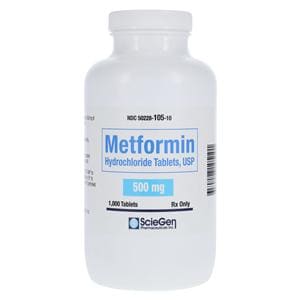 Metformin HCl Tablets 500mg Bottle 1000/Bt