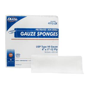 Cotton Gauze Type VII Dressing 8x4" 12 Ply Non-Sterile X-Ray Detectable