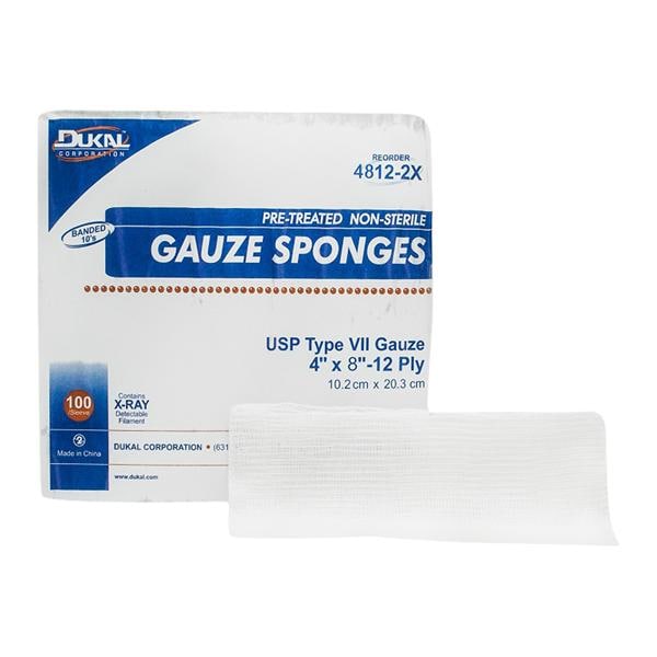 Cotton Gauze Type VII Dressing 8x4" 12 Ply Non-Sterile X-Ray Detectable