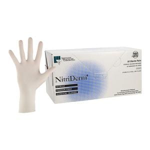 NitriDerm Nitrile Surgical Gloves 7 Fully Textured White, 4 BX/CA