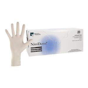 NitriDerm Nitrile Surgical Gloves 7.5 Fully Textured White, 4 BX/CA