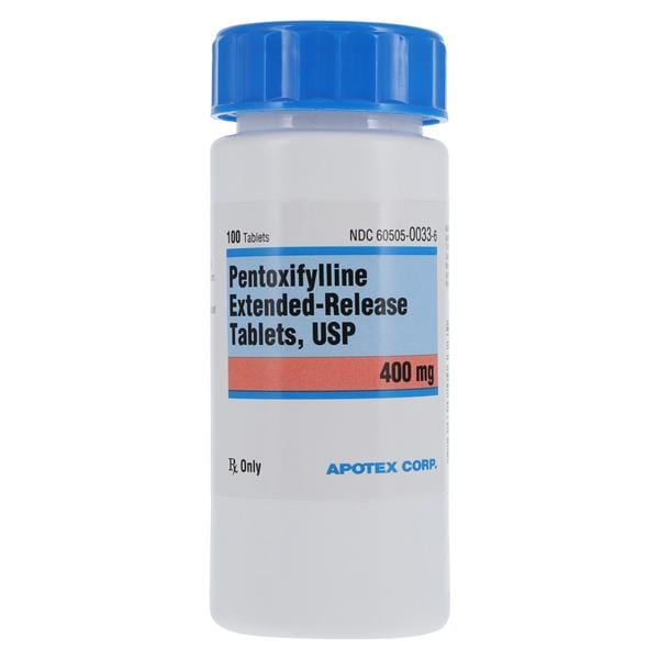 Pentoxifylline Extended-Release Tablets 400mg Bottle 100/Bt