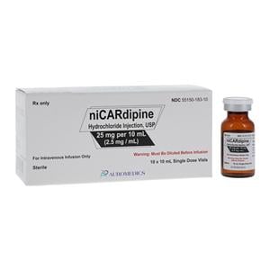 Nicardipine HCl Injection 25mg/mL SDV 10mL 10/Package