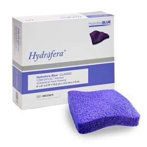 Hydrofera Blue ComfortCel PVA Foam Antibacterial Dressing 6x6" Strl Sq Bl Abs