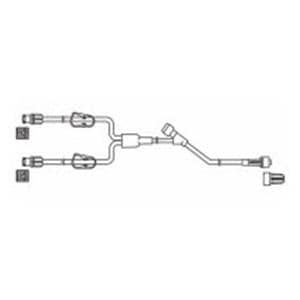 IV Extension Set 9" Y-Injection Site: 1" 2 Female Luer Lock Prim Infs 50/Ca