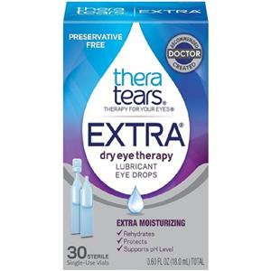 TheraTears Extra Lubricant Eye Drops Dry Eye Therapy Preservative Free 30/Bx, 24 BX/CA