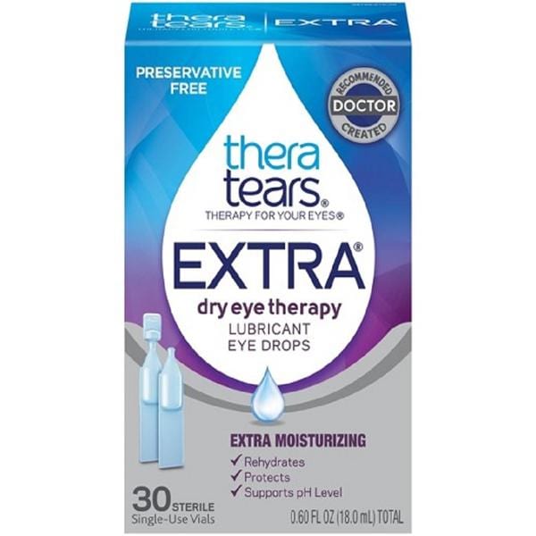 TheraTears Extra Lubricant Eye Drops Dry Eye Therapy Preservative Free 30/Bx, 24 BX/CA