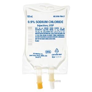 IV Solution Solution Sodium Chloride 0.9% 100mL Bag 80/Ca