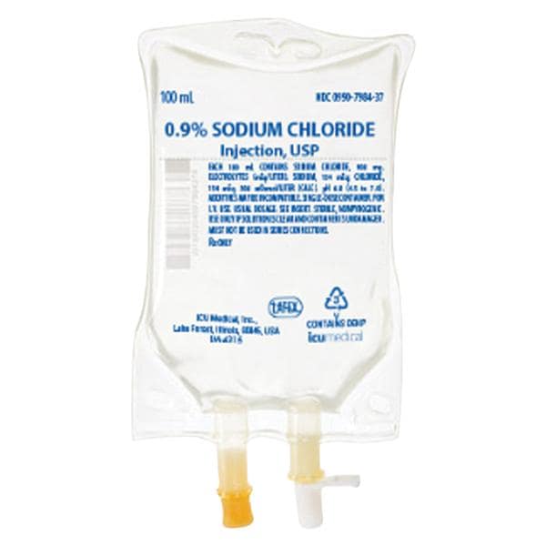 IV Solution Solution Sodium Chloride 0.9% 100mL Bag 80/Ca