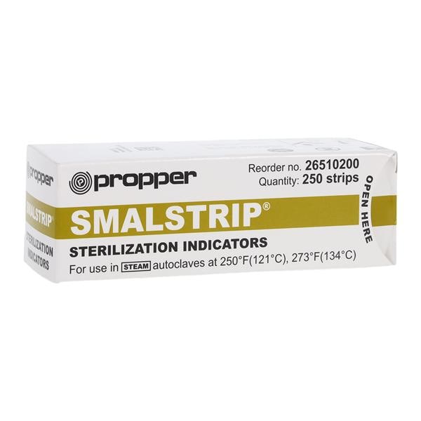 SmalStrips Sterilization Indicator Strip 4 in 250/Bx