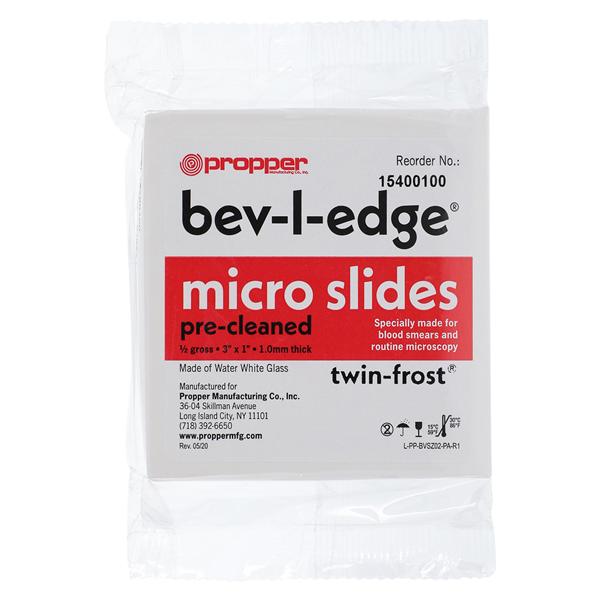 Bev-L-Edge Frosted Microscope Slide 3x1" Frosted 72/Bx