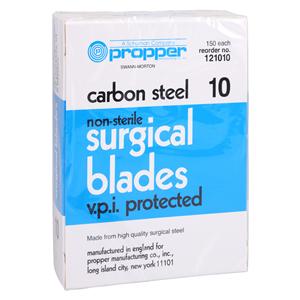 Blade Surgical #10 Nostril Carbon Steel Non-Sterile Disposable 150/Bx