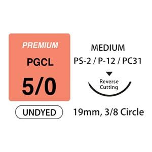 Unify Premium + Suture 5-0 18" PGCL Monofilament PS-2/P-12/PC31 Undyed 12/Bx