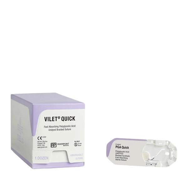 Vilet Quick 4-0 PGA/FA Undyed 18" Multifilament 12/Bx