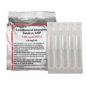 Levalbuterol Inhalation Solution 1.25mg/3mL Vial 3mL 25/Package