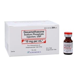 Dexamethasone Sodium Phosphate Injection 10mg/mL PF SDV 1mL 25/Package