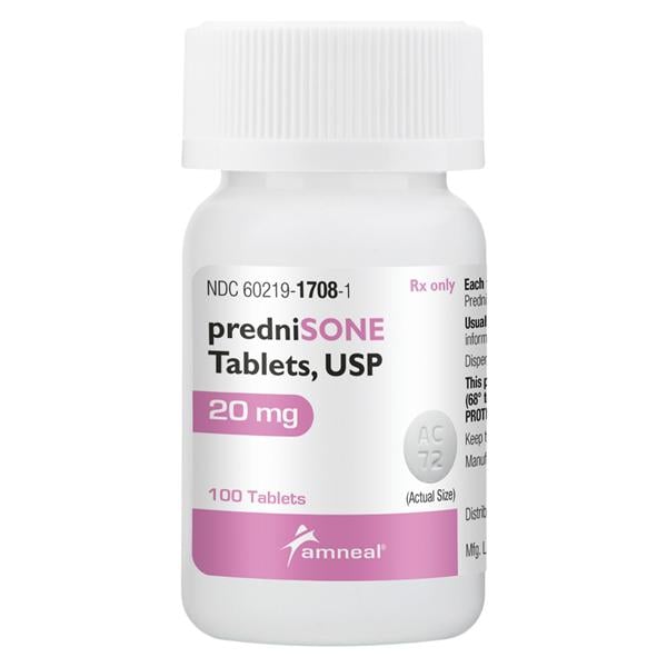 Prednisone Tablets 20mg Bottle 100/Bt