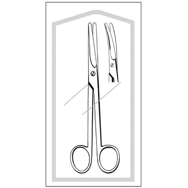 Econo Mayo Dissecting Scissors Curved 6.75" Sterile Disposable 25/Ca