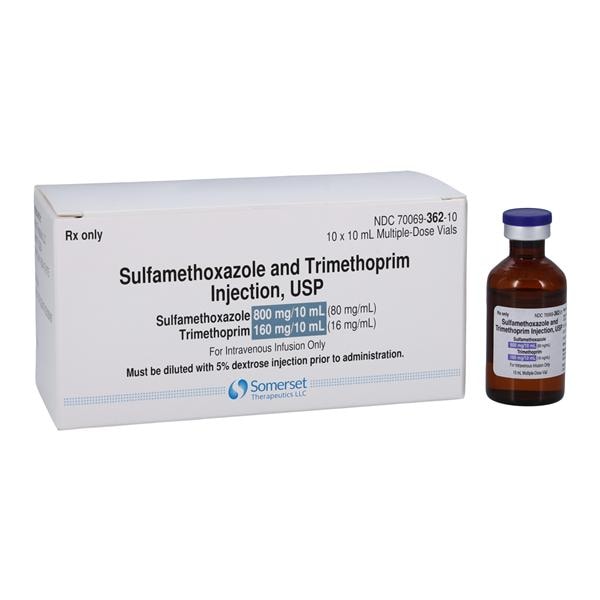 Sulfamethoxazole/Trimethoprim Injection 80mg/160mg MDV 10mL 10/Bx