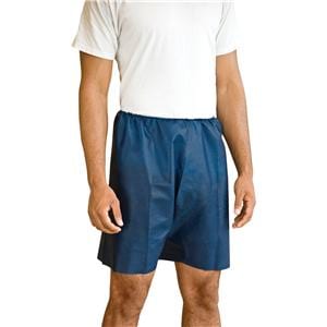 Exam Shorts Non Woven Navy Blue 2X Large / 3X Large Single-Use 50/Ca