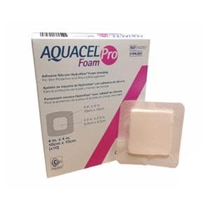 Aquacel Pro Silicone Foam Foam Dressing 4x4" Sterile Square Adhesive