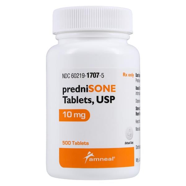 Prednisone Tablets 10mg Bottle 500/Bt