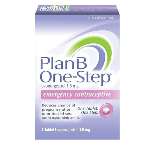 Plan B One-Step Tablets 1.5mg OTC Unit Dose 1/Pk, 6 PK/CA