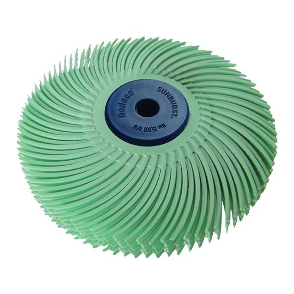 Sunburst Finishing & Polishing Abrasive Wheel Light Green Ea