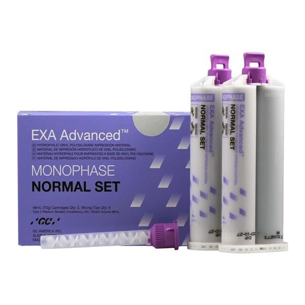 EXA ADVANCED Impression Material Crtrdg Nrml St 48 mL Monophs Rfl w/ Tps 2/Pk