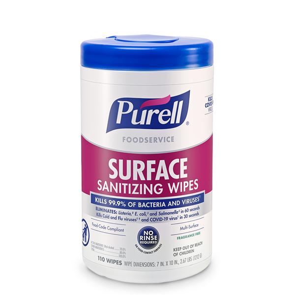 Purell Foodservice Surface Disinfectant Wipes 110/Ca