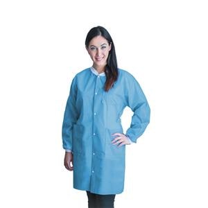 FitMe PPE Lab Coat Not Rated Spunbonded / Meltblown / Spunbonded SMS Large 10/Bg