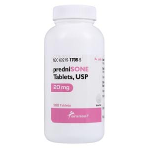 Prednisone Tablets 20mg Bottle 500/Bt