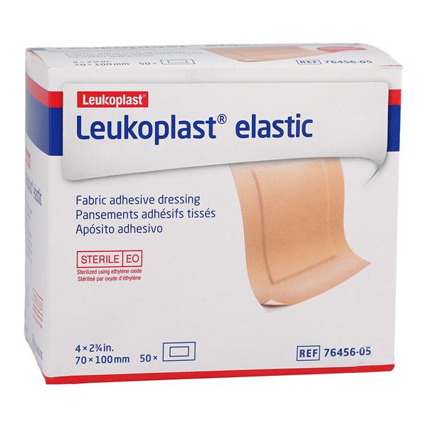 Leukoplast Patch Bandage Elastic/Fabric 2-3/4x4" Tan Sterile 50/Bx