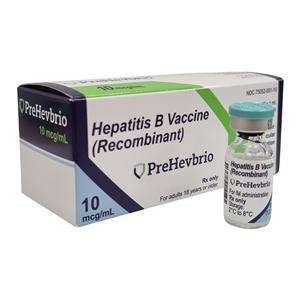 Prehevbrio Hepatitis B Adult Injectable 10mcg SDV 1mL 10/Bx