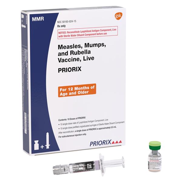 Priorix Measles Mumps Rubella Injectable 0.5mL SDV 10/Bx