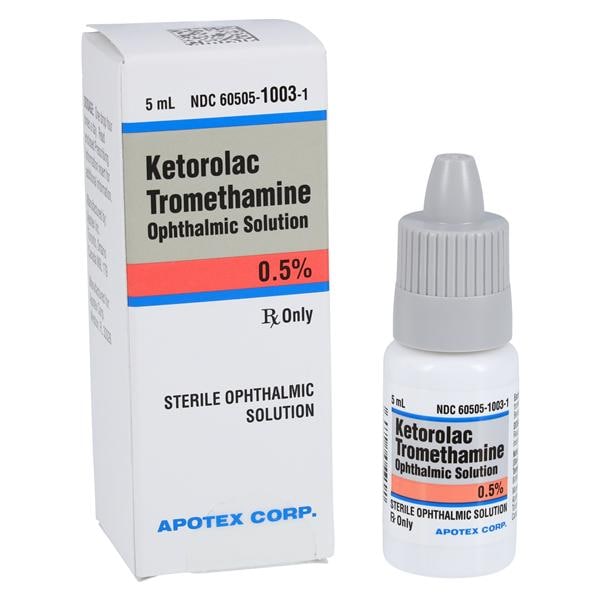 Ketorolac Tromethamine Ophthalmic Solution 0.5% Bottle 5mL Each