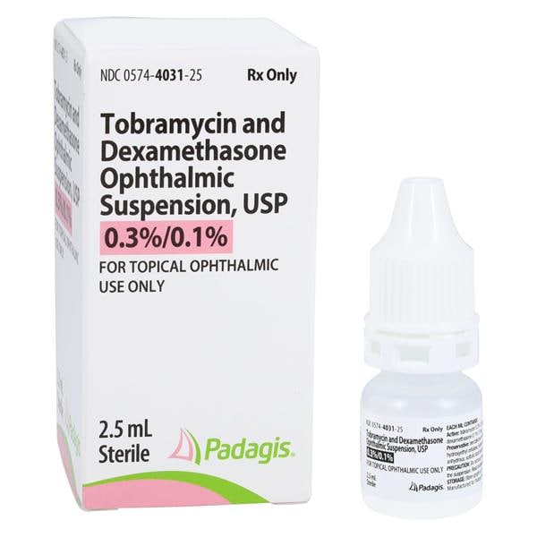 Tobramycin Dexamethasone Ophthalmic Suspension 0.3/0.1% Bottle 2.5mL 2.5mL/Bt