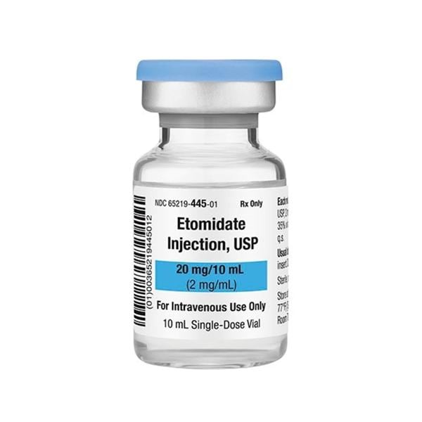 Etomidate Injection 2mg/mL SDV 10mL 10/Bx