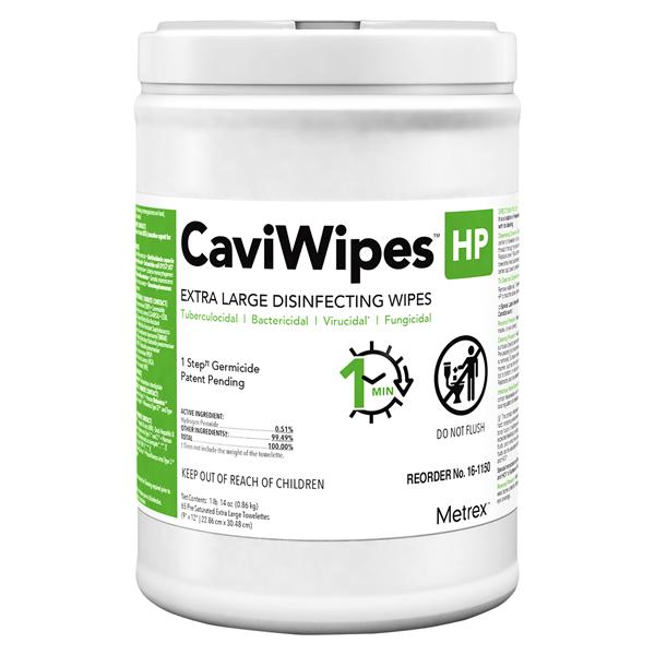 CaviWipes HP Surface Disinfectant X-Large Canister 65/Cn, 12 CN/CA