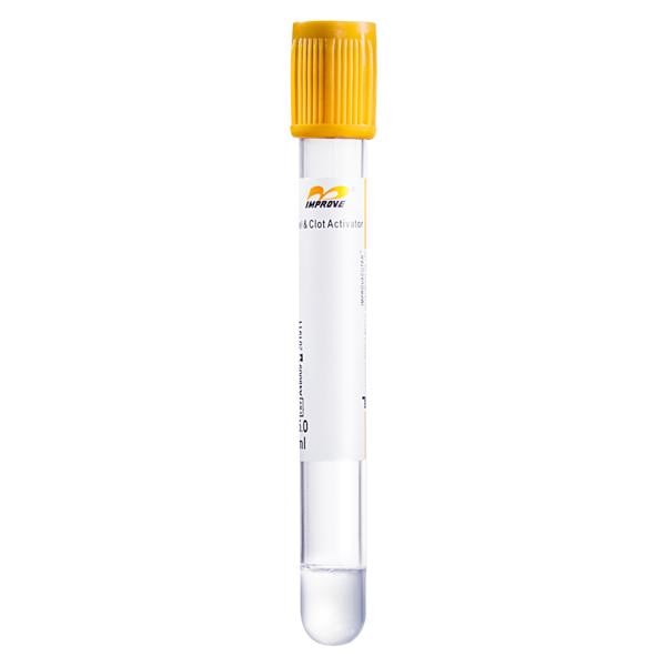 Improvac Blood Collection Tube Gold 5mL PET 100/Bx, 10 BX/CA