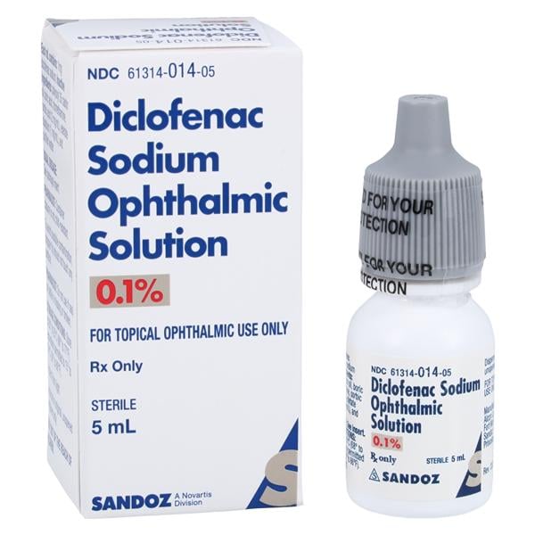 Diclofenac Sodium Ophthalmic Solution 0.1% Bottle 5mL 5mL/Bt