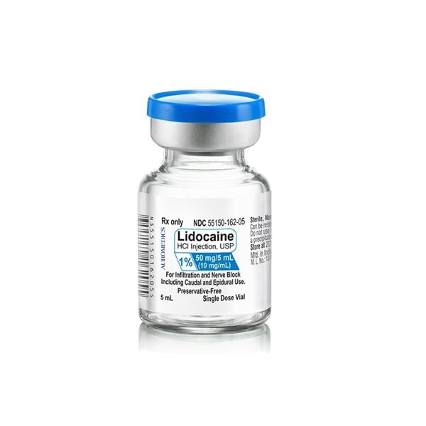 Lidocaine HCl Injection 1% Preservative Free SDV 5mL 10/Bx