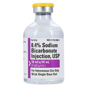 Sodium Bicarbonate Injection 8.4% SDV 50mL 25/Package