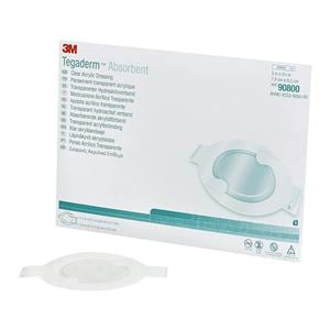 Tegaderm Acrylic Transparent Dressing 3x3-3/4" Sterile Oval Adhs Trans Abs LF, 4 BX/CA