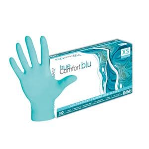 True Comfort Blu Chloroprene Exam Gloves Small Ocean Blue Non-Sterile