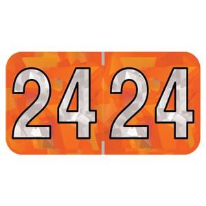 PMA Holographic 2024 End Tab Label Orange 500/Rl