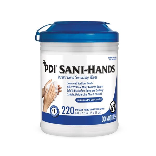 Sani-Hands Sanitizing Hand Wipes Canister 220/Cn